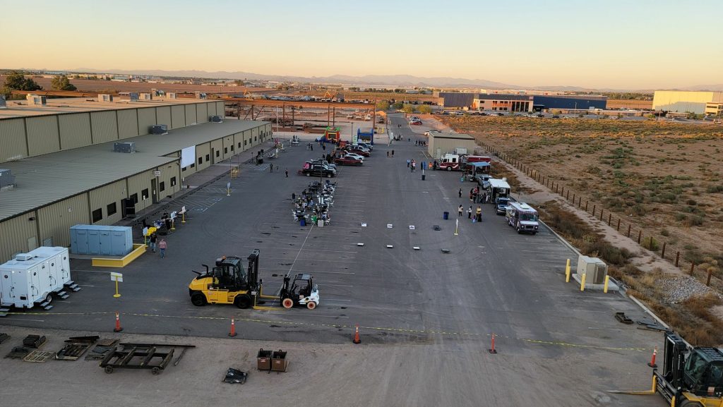 Overhead shot of the event