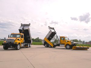 Front facing view of both trucks