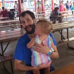 Parents attended the event with their children of all ages.