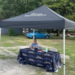 The Viking Cives Information booth set up at Indiana Beach Amusement Resort